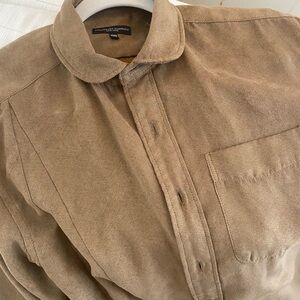 Engineered Garments Brown Suede Button-Up Shirt